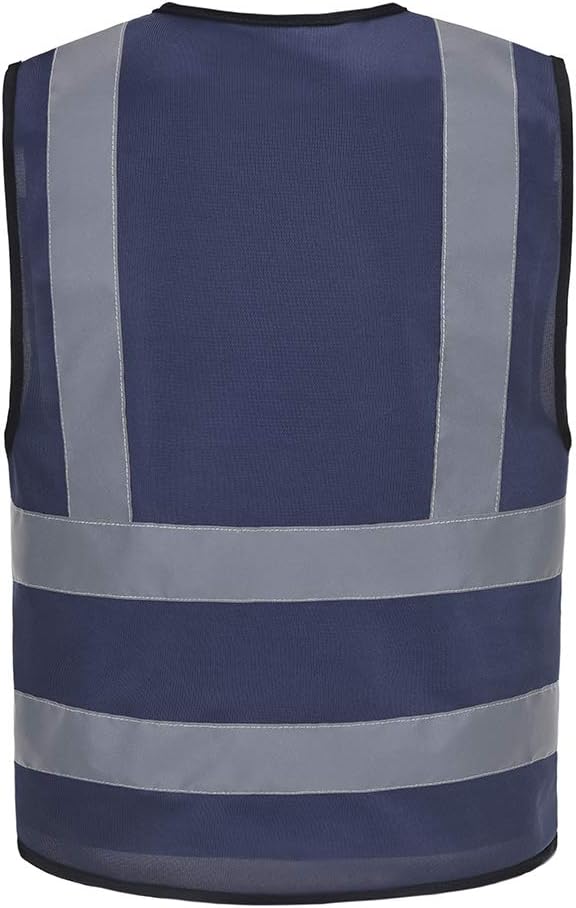 AYKRM 12 colour High visibility viz vest hi vis viz reflective work construction safety vest (XS-8XL) - Colors B