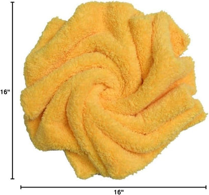 CARCAREZ Microfiber Towels for Cars, Car Drying Wash Detailing Buffing Polishing Towel with Plush Edgeless Microfiber Cloth, 450 GSM 16x16 in. Pack of 6