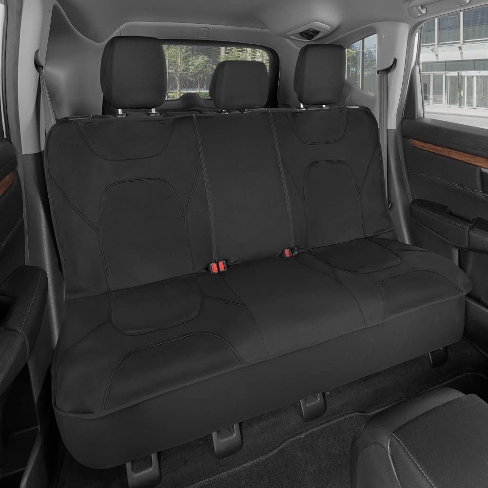 Motor Trend AquaShield Waterproof Front Seat Covers, Black Seat Covers for Cars – Neoprene Front Car Seats Cover, SUV Seat Covers Protector - Car Interior Cover for Auto, Trucks, & Dog Owners