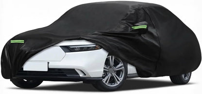 Car Cover Waterproof All Weather for Automobiles, Outdoor Full Exterior Covers for Sedan Black(Suggest Car Length from 194"-208")