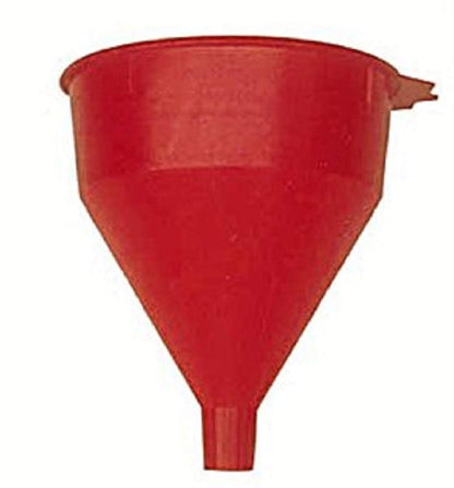 WirthCo 32002 Red Safety Funnel with Screen/Strainer Funnel for Oil, Fuel, Gas, and Automotive Large 2 Quart Capacity