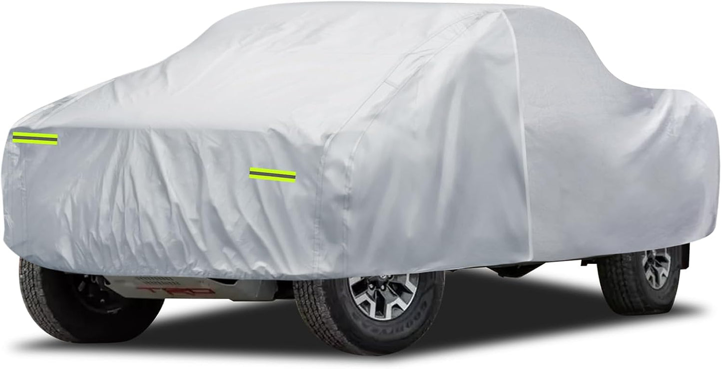 6 Layers Car Cover Waterproof All Weather for Automobiles, Size A3 with Zipper Cotton Fit for Toyota Camry, Honda Accord, Ford Mustang, Chevy Camaro/Malibu,Kia Optima/K5 (187-198 inch)