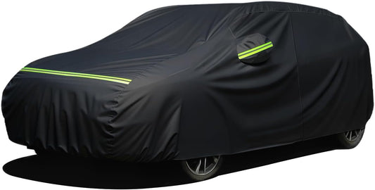 Favoto SUV Car Cover Waterproof All Weather 6 Layers Heavy Duty Car Cover for Automobiles Rain Sun Snow UV Protection with Inner Cotton Car Cover Outdoor Universal Fit for SUV (188-198 inch) Silver
