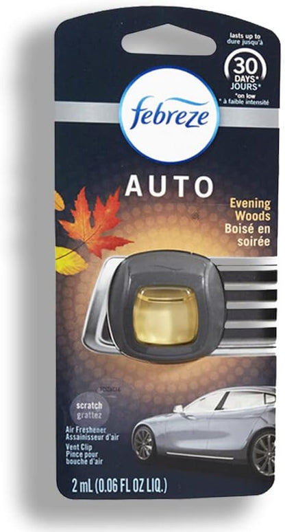 Febreze Car Vent Clips Air Freshener Smoke Odor Eliminator, Citrus Scent 2 Pack