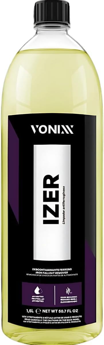 Vonixx Izer Iron Remover for Automotive Paint and Wheels, Effective Removal of Iron Contamination, Brake Dust and Embedded Particles for Detailing – 1.5 L
