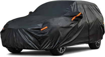 Kayme Sedan Car Cover Waterproof All Weather for Automobiles - See Vehicle Size Chart for Accurate Fit - Outdoor Full Exterior Cover Sun Rain Snow UV Protection with Zipper. Size A4 (See Size Chart)