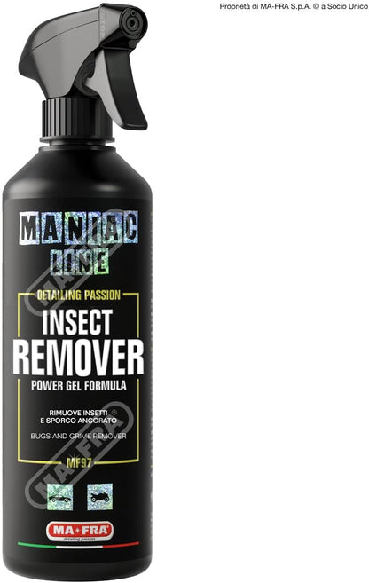 MANIAC LINE MAFRA Insect Remover | Fast Bug and Sap Dissolver | Safe on Paint Glass and Plastics | Pre Wash Pretreatment for Less Scrubbing | For Grilles Mirrors and Windscreens | 500 Milliliters