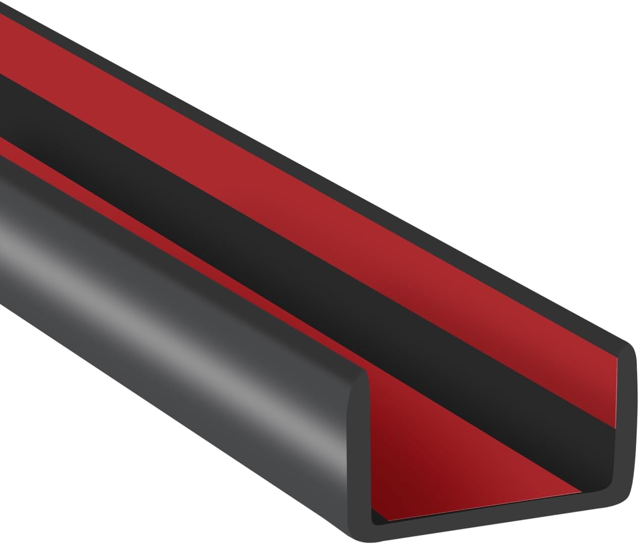 Rubber Edge Trim, 1/16" Self Adhesive Flexible U Channel Edge Protecter for Sheet Metal, Car Doors, U Shaped Sharp Edge Guards, Fit for 0-5/64" Wide Edge, Black Color, 10Ft, EPDM Material