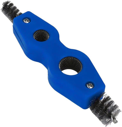 Car Battery Terminal Cleaning Brush, 4 in 1 Vehicle Battery Terminal Clean Steel Wire Heads Brush, Automotive Machine Part Cleaning Tool, Universal for SUV RV Lorry (Blue)