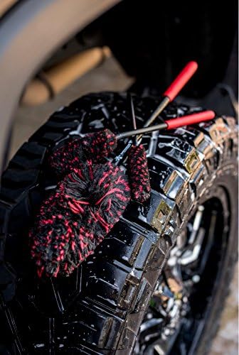 Liquid X Original Wheel Woolies Brushes 3 Piece Kit - Includes Angled Caliper Spoke Brush - USA Made - Black - New & Improved