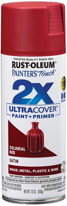Rust-Oleum 334029 Painter's Touch 2X Ultra Cover Spray Paint, 12 oz, Gloss Clear - Colors E