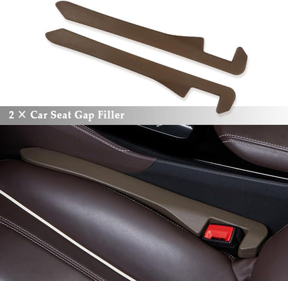 IHOTDER 2PCS Car Seat Gap Filler - Car Seat Gap Filler Organizer for Holding Phone,Key,Purse - Universal Car Gap Filler Fits Car Truck SUV Car Interior Accessories (Black/2PCS)…