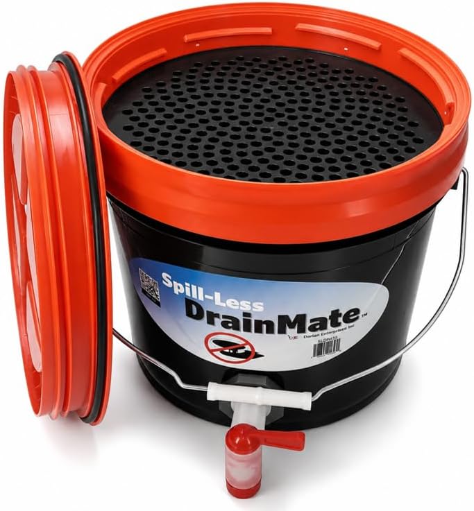 Spill-Less DrainMate™ 14 Quart Oil Drain Pan/Container - Made in USA