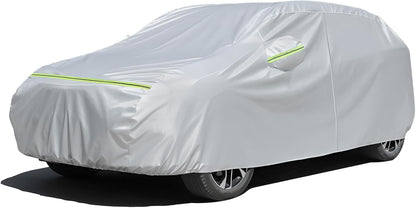 Favoto SUV Car Cover Waterproof All Weather 6 Layers Heavy Duty Car Cover for Automobiles Rain Sun Snow UV Protection with Inner Cotton Car Cover Outdoor Universal Fit for SUV (188-198 inch) Silver