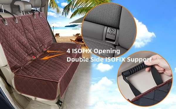 ANOSOSPECIAL Dog Car Seat Cover for Back Seat Cover,Non Stick Fur Rear Seat Protector for Pet,Nonslip Waterproof Durable Universal Fit Interior Backseat Covers for Auto Van SUV