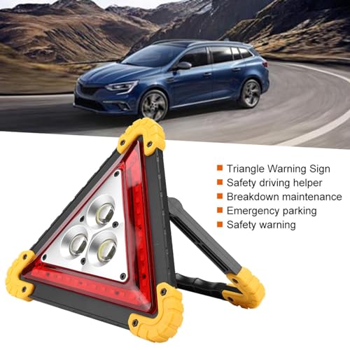 30W Multifunction Car Breakdown Emergency Safety Triangle Stop Sign with Red LED Warning Light