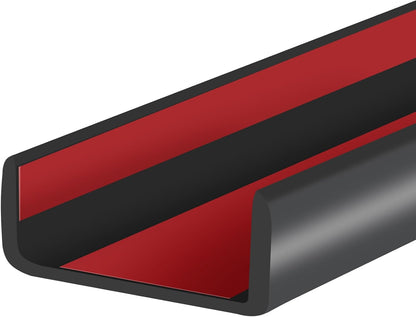 Rubber Edge Trim, Self-Adhesive Rubber Edge Trim, Edge Protector for Sheet Metal, EPDM Material, Fit 1/16"(1.0mm), Length 10Ft, Black Color, U Channel Edge Trim - Colors B