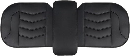 HZEL Car Front Bottom Seat Cover, Breathable Leather Full Wrapped Non-Slip Bottom Driver Seat Cushion with Storage Pocket, Comfortable Auto Interior Chair Protection Cover, Universal Fit (Coffee)