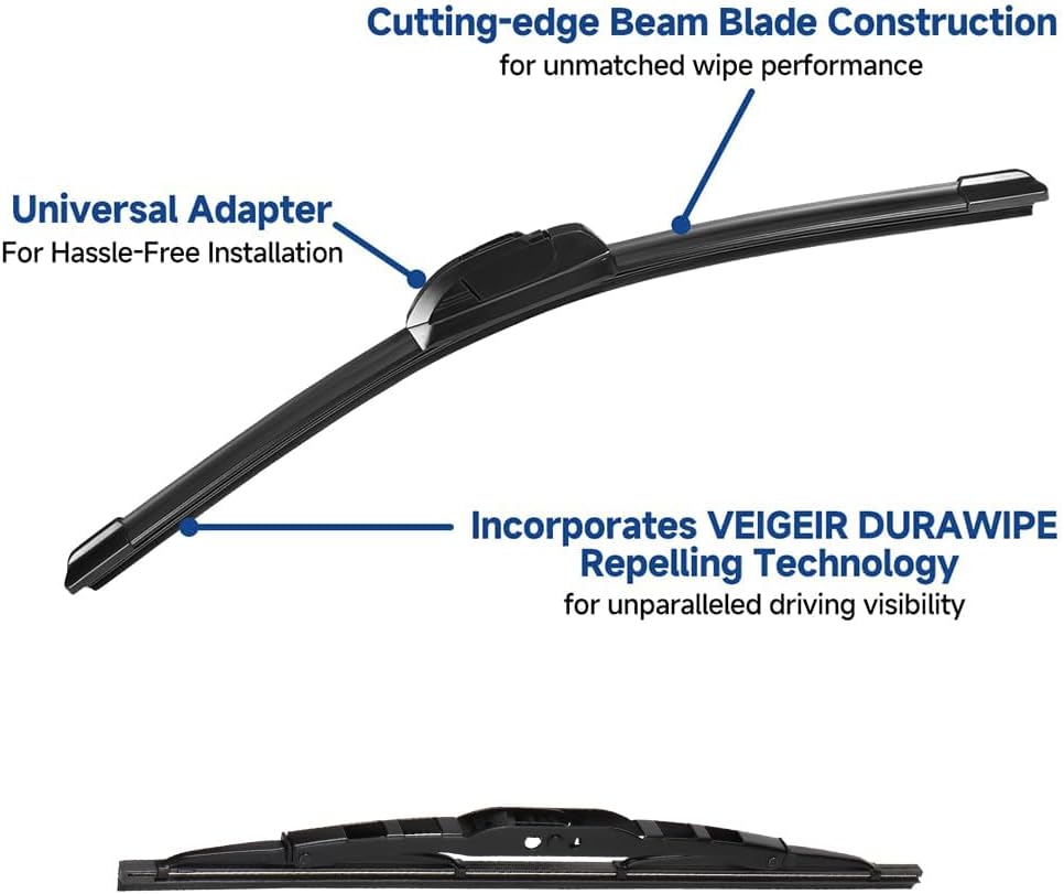 3 Pack Windshield Wiper Blades Compatible with Mazda CX-5 2017-2025 and CX-9 2016-2023, Front and Rear, 24" 18" 14" - Colors B