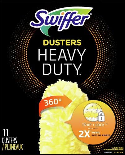 Swiffer Dusters Heavy Duty Multi-Surface Duster Refills for Cleaning, Unscented, 11 Count