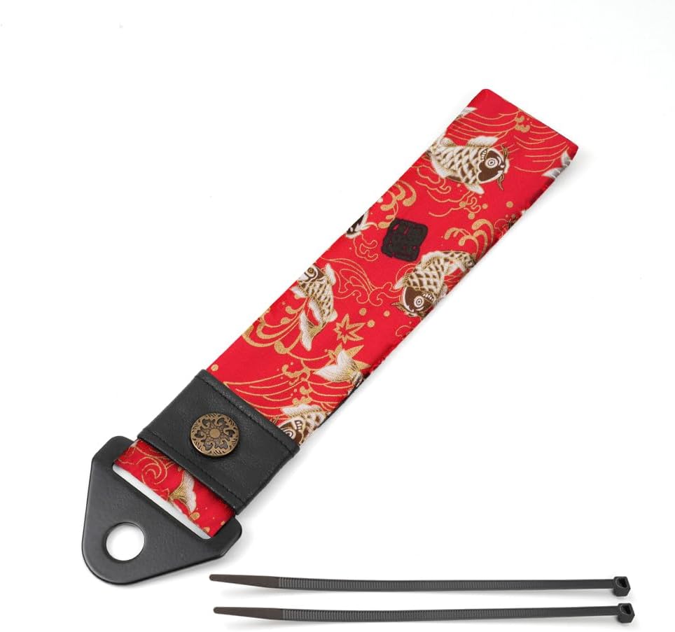 RASTP Racing Tow Strap, Car Modification Sports Trailer Belt Fit for Front or Rear Front Bumper Decorative (Red)
