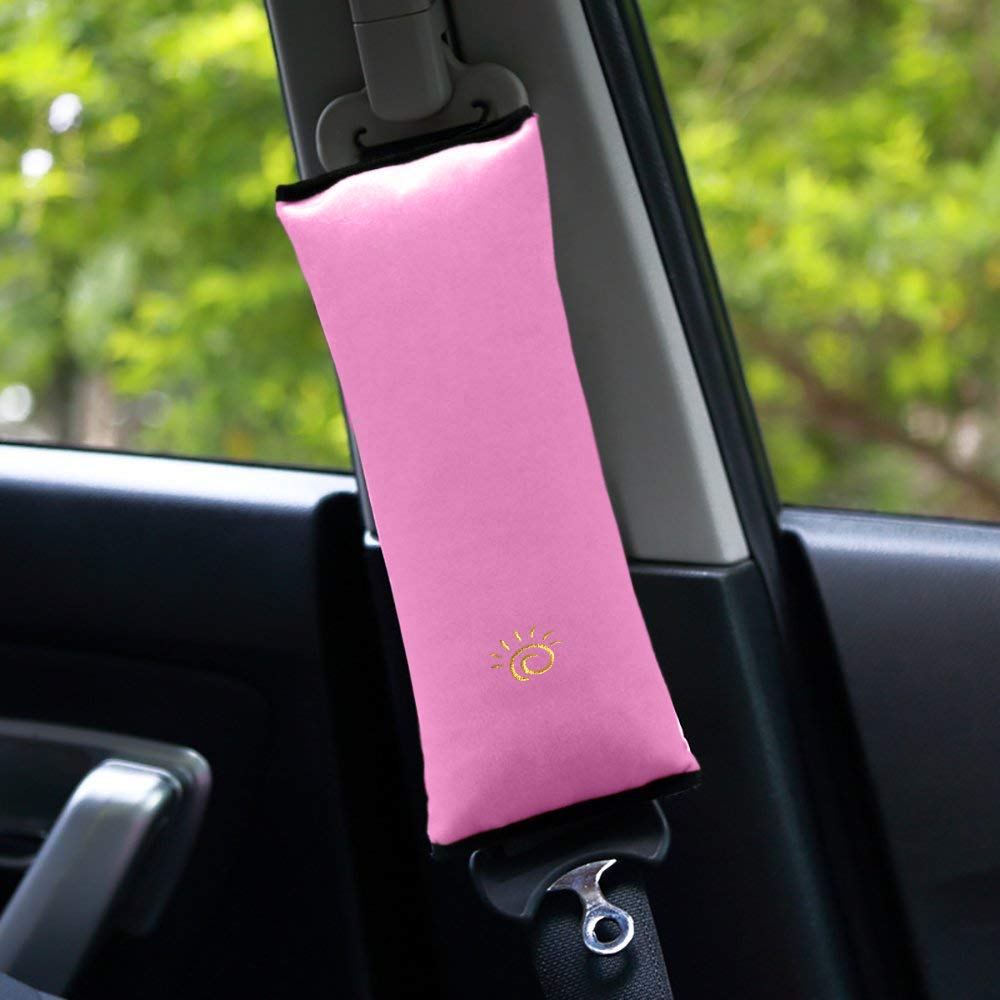 Gray Seat Belt Pillow for Kids 2PC, Seatbelt Pillow for Child Travel, Seat Belt Pillow for Toddler Head Protector, Shoulder Pad for Car Safety Seatbelt, Car Sleeping Seat Belt Pillow Support