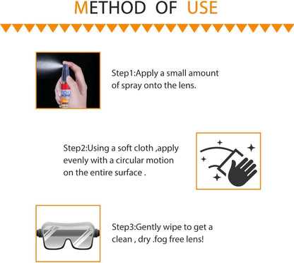SEADEAR Anti Fog Spray 60ml/30ml Spectacle Lens Anti-Fog Spray Car Windshield Window Rainy Weather Defogging Spray Cleaning Spray for Mirrors Glass