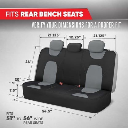 Motor Trend AquaShield Waterproof Front Seat Covers, Black Seat Covers for Cars – Neoprene Front Car Seats Cover, SUV Seat Covers Protector - Car Interior Cover for Auto, Trucks, & Dog Owners