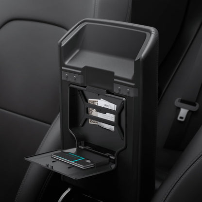 Spigen Center Console Organizer for Tesla Model Y Juniper (Only Premium & Performance 2026) and Model 3 Highland (Standard, Premium & Performance 2024/25/26) with Smooth Slide Technology - [Sliding]