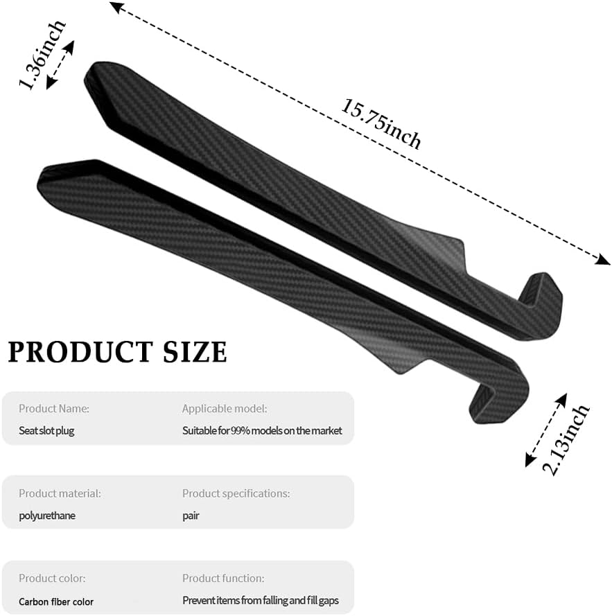 IHOTDER 2PCS Car Seat Gap Filler - Car Seat Gap Filler Organizer for Holding Phone,Key,Purse - Universal Car Gap Filler Fits Car Truck SUV Car Interior Accessories (Black/2PCS)…