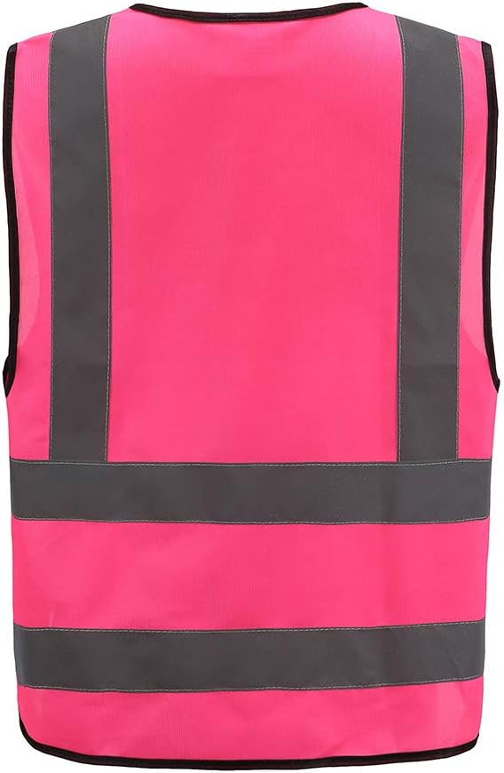 AYKRM 12 colour High visibility viz vest hi vis viz reflective work construction safety vest (XS-8XL) - Colors A
