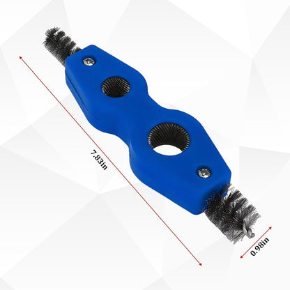 Car Battery Terminal Cleaning Brush, 4 in 1 Vehicle Battery Terminal Clean Steel Wire Heads Brush, Automotive Machine Part Cleaning Tool, Universal for SUV RV Lorry (Blue)