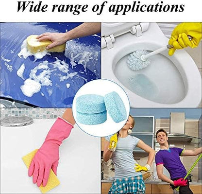 Blulu 60 Pcs Windshield Washer Fluid Tablets Windshield Wiper Fluid Concentrate Car Washer Tablets Glass Cleaner, 1 Pack Makes 63.4 Gallons, 1 Piece Makes 1.05 Gallons