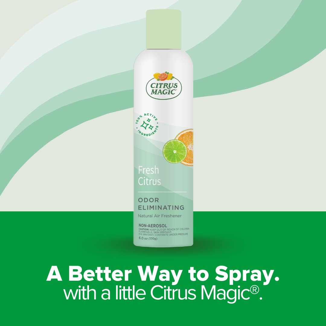 Citrus Magic Freshener Odor Eliminating Air Freshener Spray, 3 Ounce (Pack of 3), Fresh Citrus, 3 Count