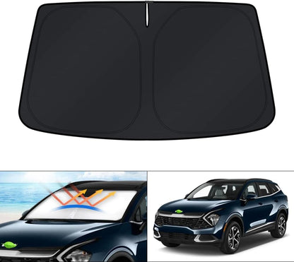 KUST Windshield Sun Shade for Toyota RAV4 2019-2022 2023 2024 2025 2026 Window Accessories Shade Sun Visor Cover Foldable Block UV Rays - Colors E