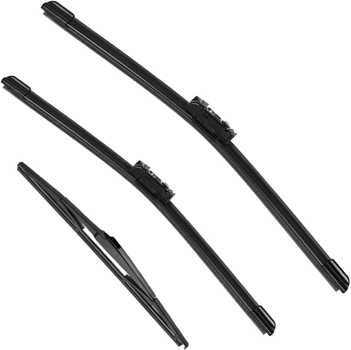 3 Pack Windshield Wiper Blades Compatible with Mazda CX-5 2017-2025 and CX-9 2016-2023, Front and Rear, 24" 18" 14" - Colors B