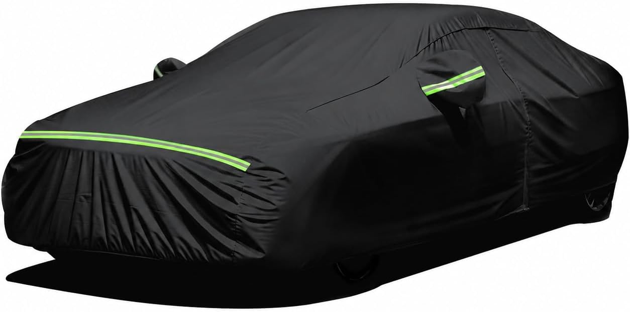 Favoto SUV Car Cover Waterproof All Weather 6 Layers Heavy Duty Car Cover for Automobiles Rain Sun Snow UV Protection with Inner Cotton Car Cover Outdoor Universal Fit for SUV (188-198 inch) Silver
