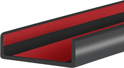 Rubber Edge Trim, Self-Adhesive Rubber Edge Trim, Edge Protector for Sheet Metal, EPDM Material, Fit 1/16"(1.0mm), Length 10Ft, Black Color, U Channel Edge Trim - Colors B