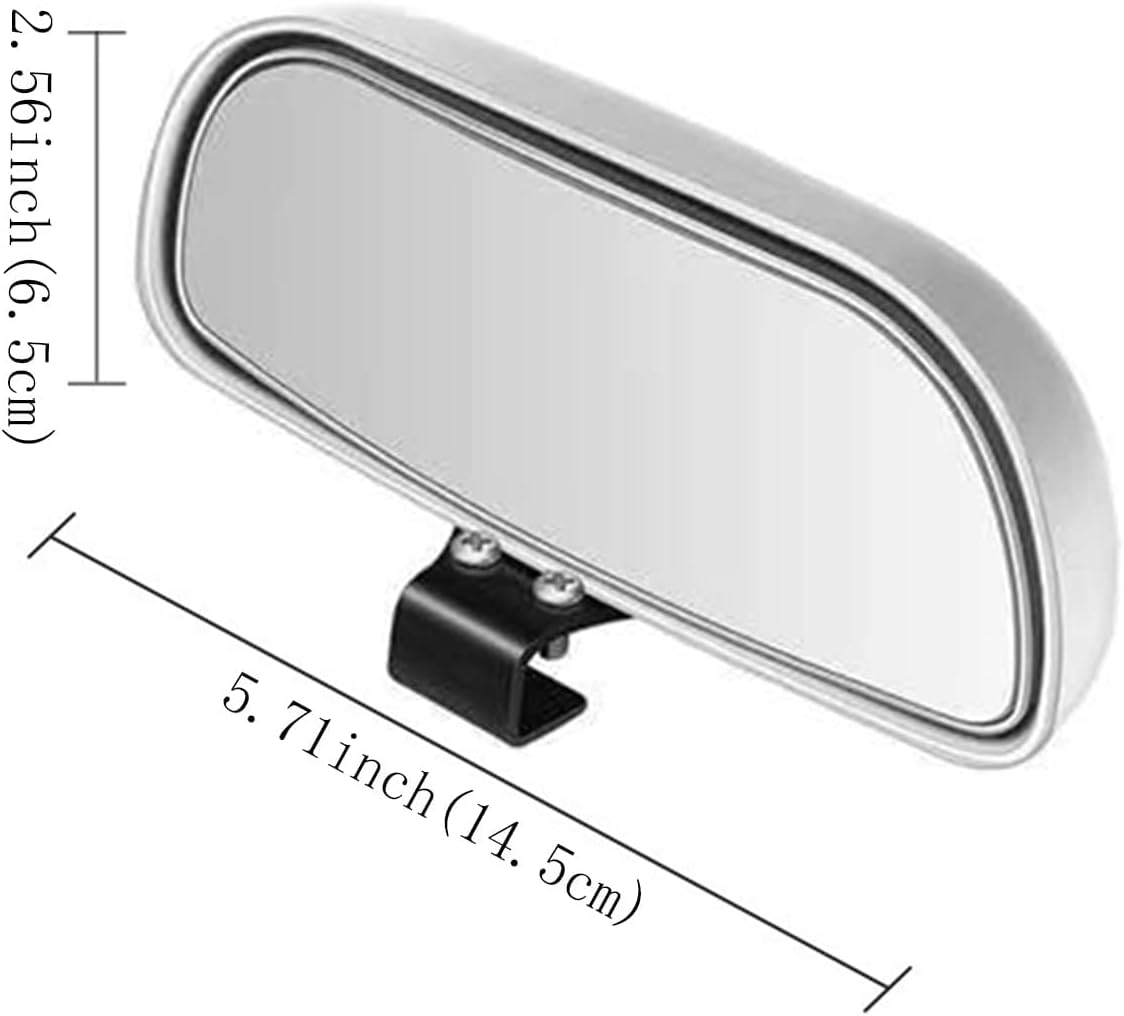 Blind Spot Mirror for Car, HD Glass Convex Wide Angle Blindspot Rear View Mirrors, Adjustable Clip On Car Side Mirror for Trucks SUVs Jeep RVs, Fits Max 0.16in/0.4cm Framed Mirrors
