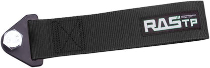 RASTP High Strength Racing Tow Strap, Tow Hook Fit for Front or Rear Front Bumper Decorative Trailer Belt (Black)