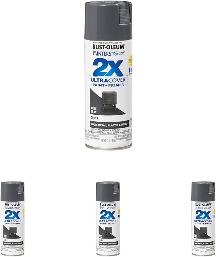 Rust-Oleum 334029 Painter's Touch 2X Ultra Cover Spray Paint, 12 oz, Gloss Clear - Colors E