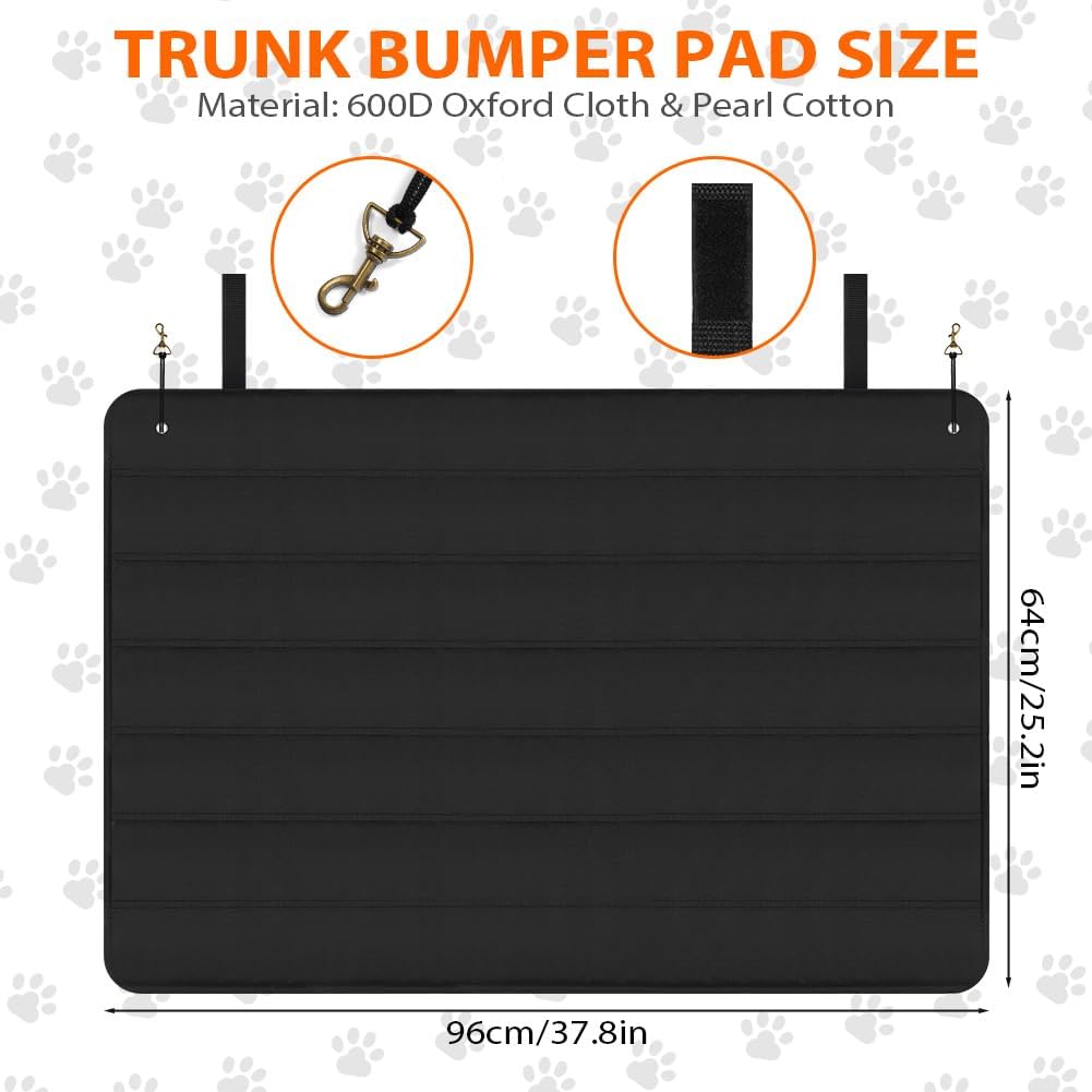 Flintronic Large Rear Bumper Protector for Cars, 38 x 25 Inch Foldable Car Rear Bumper Protector Guard, Universal Bumper Protector, Prevents Scratches During SUV, Truck, Van Loading and Unloading