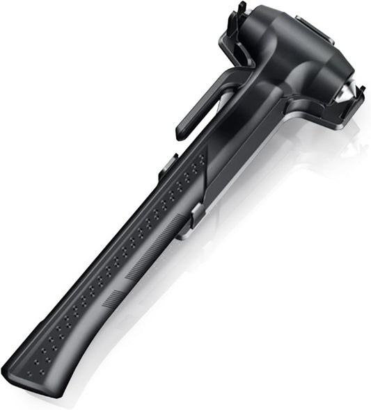 Premium Car Glass Breaker with Seat Belt Cutter - Automotive Safety Hammer - Emergecy Escape Tool, Car Autoaccessory Metal Window Hammer, Vehicle Hard Aluminium Alloy Head Design(Silver)