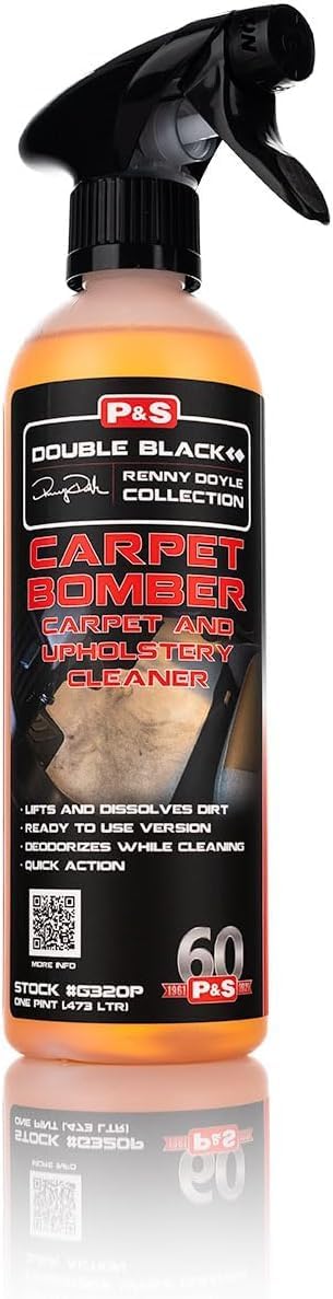 P & S PROFESSIONAL DETAIL PRODUCTS Carpet Bomber – Professional Upholstery Cleaner, Citrus-Based Formula, Removes Grease, Dirt & Odors, Highly Dilutable, Safe for Engines & Wheel Wells - 1 Gallon