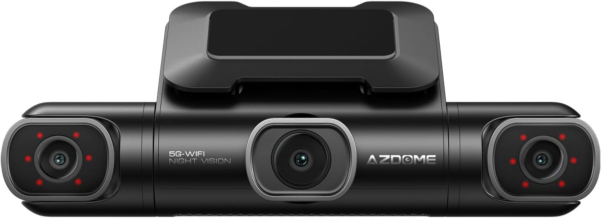 AZDOME 360° 4 Channel Dash Cam Front and Rear Inside, Built-in 128GB eMMC, 2K+1080P*3 Dashcam, Left Right, Voice Control, 5G WiFi Dash Camera for Cars with 4 Adjustable Lenses, IR Night Vision, M660