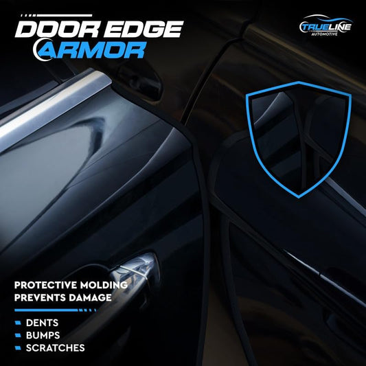 True Line Automotive L Shaped Car Door Edge Guards - 12 FT Car Door Edge Protector - Ultra-Durable Door Edge Guard with 3M Adhesive, Universal Fitting, Scratch Protection for Car Doors, Lightweight