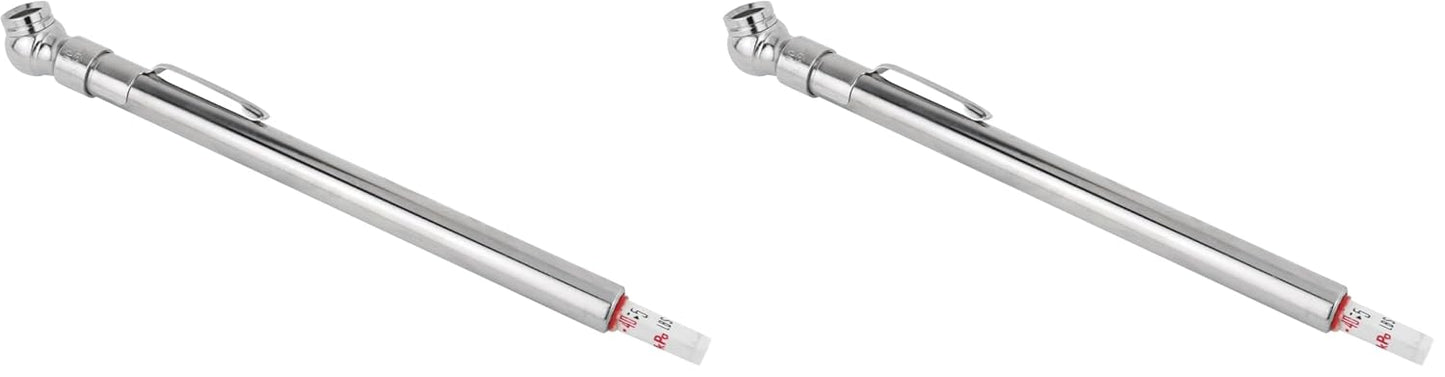 Milton S-921 Pencil Tire Pressure Gauge, Passenger Car, With Built-in Deflator Valve, Durable Plated Brass, Pressure Measured In PSI & kPa