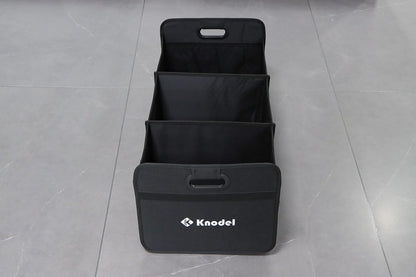 K KNODEL Car Trunk Organizer, Foldable Organizer for Car, Automotive Consoles & Organizers, Storage with Reinforced Handles (Medium, Black)