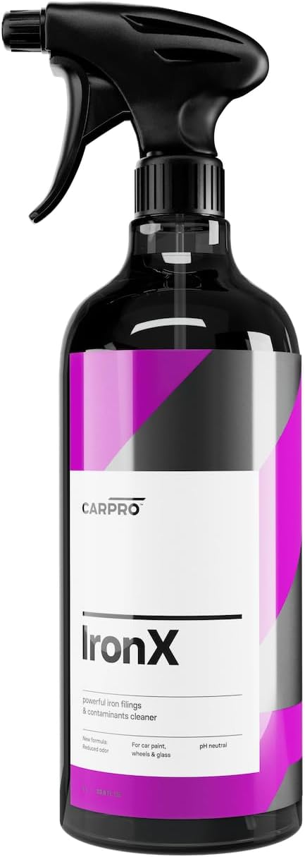 CARPRO IronX Iron Remover: Stops Rust Spots and Pre-Mature Failure of the Clear Coat, Iron Contaminant Removal - 1 Liter with Sprayer (33.8oz)