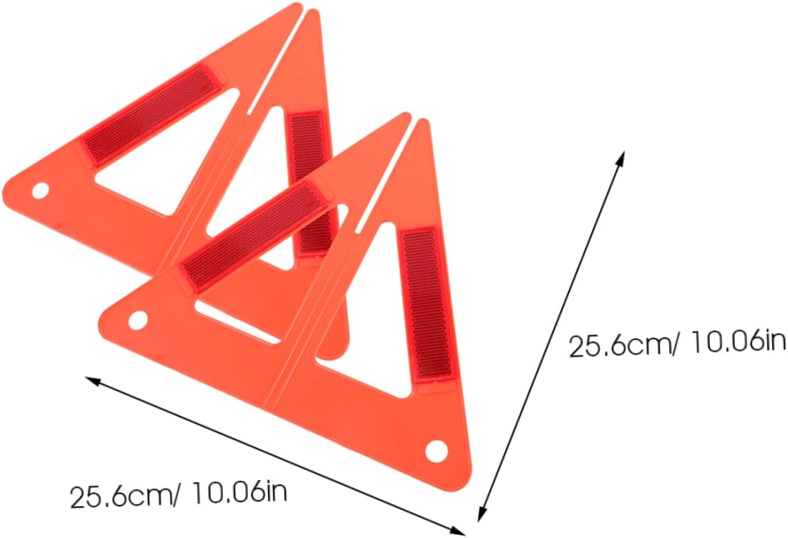 ULTECHNOVO 6-Pack Foldable Emergency Safety Triangles, DOT Compliant Reflective Roadside Warning Triangles for Vehicle Breakdown and Accident, High-Visibility Hazard Signs for Truck and Car Road Safet